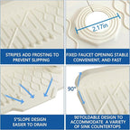 Silicone Sink Mat Splash Guard-17" x 6'' Sink Splash Guard, Kitchen Sink - Image 3