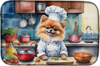 Caroline's Treasures DAC6301DDM Pomeranian The Chef Dish Drying Mat Absorbent by CarolinesTreasures