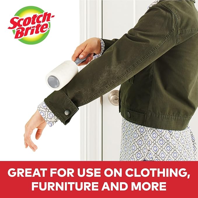 Scotch-Brite Lint Roller, Works Great on Pet Hair, 60 Sheets - Image 2