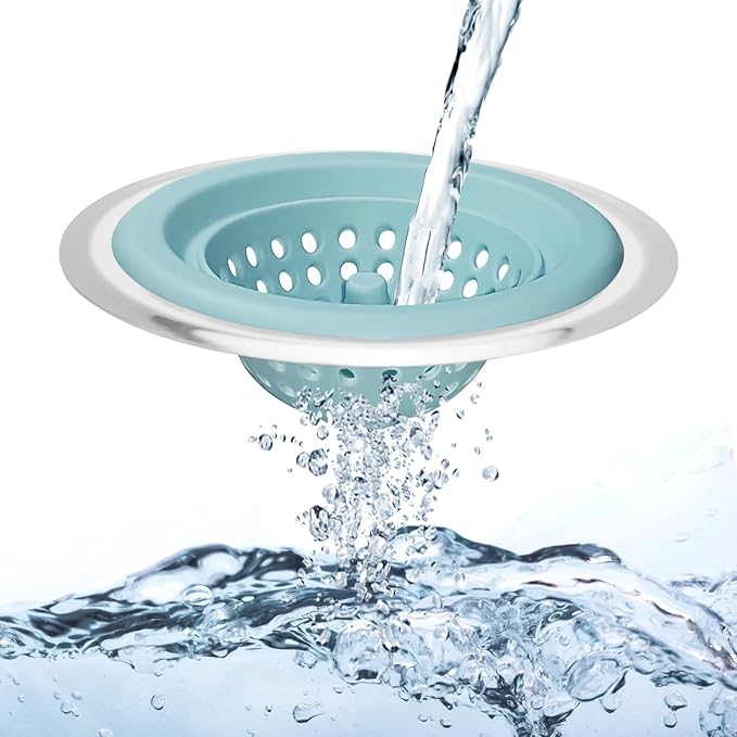 2 PCS Kitchen Stainless Silicone Sink Strainer, 4.5 inch Diameter… - Image 7