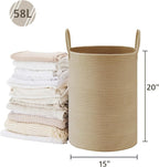 VIPOSCO Large Laundry Hamper, Tall Woven Rope Storage Basket - Image 5