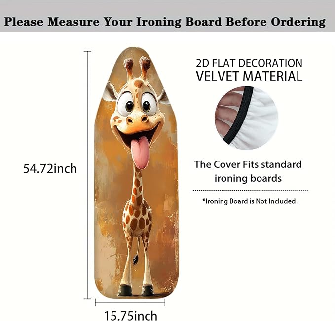 Nuxovilar Cartoon Giraffe Pattern Ironing Board Cover, 15 * 54inch, Fits Most - Image 4
