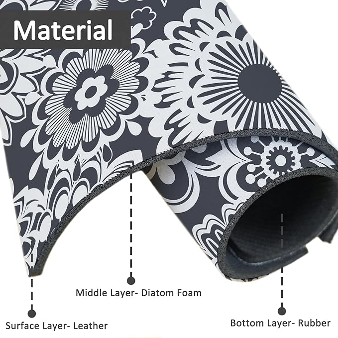 24" X 5.5" Kitchen Sink Splash Guard Faucet Mat Mandala Super Absorbent Fast - Image 4