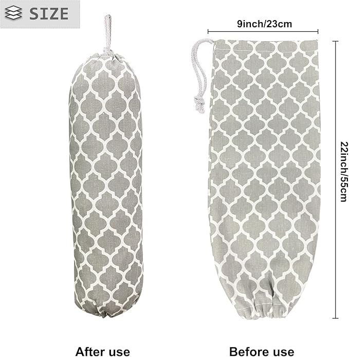 SYIPO Wall Mount Plastic Bag Organizer, Shopping Bags Carrier, Washable Large - Image 2