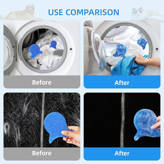 6 PCS Pet Hair Remover for Laundry – Effectively Removes Fur, Lint & Dander – - Image 4