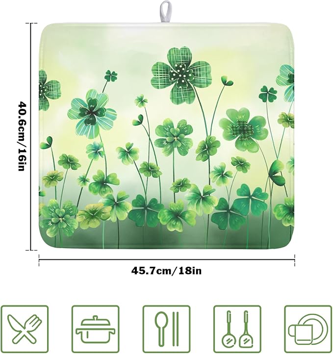 St Patrick's Day Dish Drying Mat - Image 2