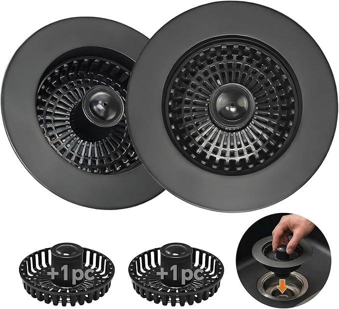 Kitchen Sink Stopper, 3 in 1 Pop Up Kitchen Sink Drain Strainer, by Unknown