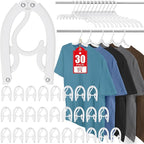 30 Pcs Travel Hangers Portable Foldable Travel Hanger Organizer, Plastic Cruise by Besslly