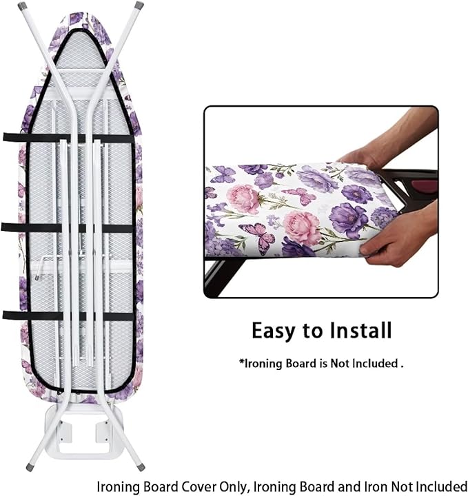 Butterfly Rose Flower Iron Board Cover - Image 4