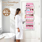 SpaceWhisper Over the Door Organizer, 5 Large Pocket Hanging Storage Organizer - Image 7