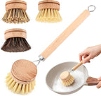 Bamboo Dish Brush with Handle - Image 3