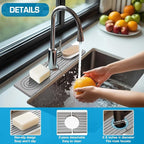 Faucet Mat for Kitchen Sink, Diatomite Quick Drying Tray, Long 23.6'' Kitchen - Image 4