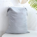 Amazhiyu Pure Linen Over The Door Laundry Hanging Hamper Bag - Image 3