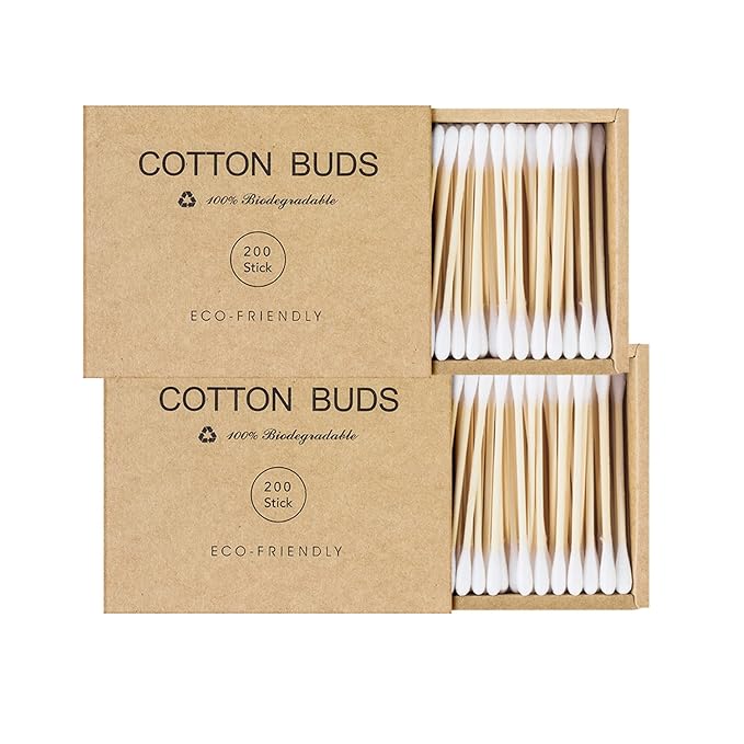 Bamboo Cotton Swabs With Wooden Sticks by Kiemeu