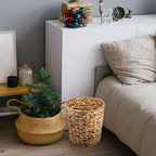Ctosree 2 Pcs Wicker Trash Can Basket Woven Waste Basket - Image 6