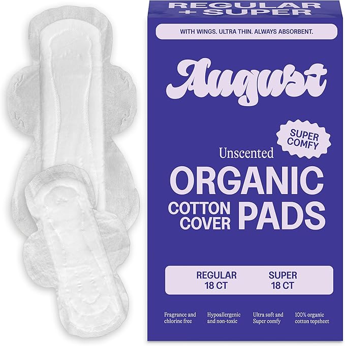 August Regular & Super Organic Pads by August