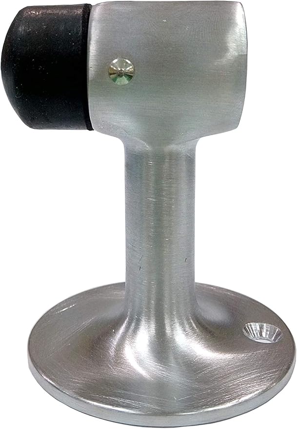 QCAA Solid Brass Door Stop, Satin Chrome, 2 Pack - Image 7