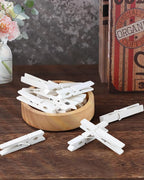 100 Pack White Clothespins 2.9 Inch, Heavy-Duty Wood Rust-Resistant Clothes Pins - Image 4