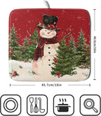 Christmas Snowman Dish Drying Mat - Image 2