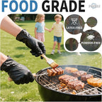 FINITEX Black Nitrile Disposable Medical Exam Gloves - Image 2