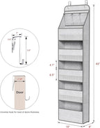 Univivi 6-Shelf Over Door Hanging Organizer Fabric Baby Door Storage - Image 3