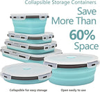 8 Collapsible Food Storage Containers, Silicone Collapsible Food Storage - Image 6