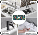 Christmas Dinosaur Tree Xmas Green Kitchen Sink Splash Guard Faucet Mat 1 Pcs - Image 7