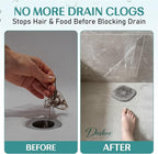 Silicone Square Drain Hair Catcher – 4-in-1 Set Shower Drain Strainer Covers - Image 6