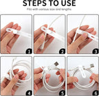 Oligei 25 Pcs Silicone Cable Ties, Cable Ties Reusable, High Elasticity Cord - Image 5