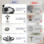 Universal Bathtub Drain Stopper Shower Drain Hair Catcher, Tub Stopper - Image 6