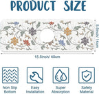 Art Ceramic Texture Sink Splash Guard Ceramic Flowers Faucet Absorbing Mat Fast - Image 2
