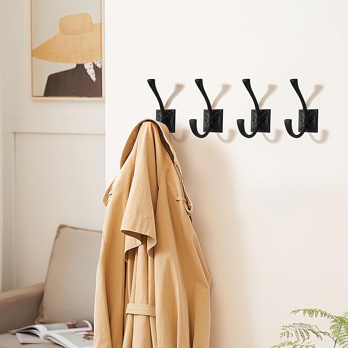 khtumeware Wall Hooks, 5 Pack Coat Hooks Hardware Towel Hooks - Image 3