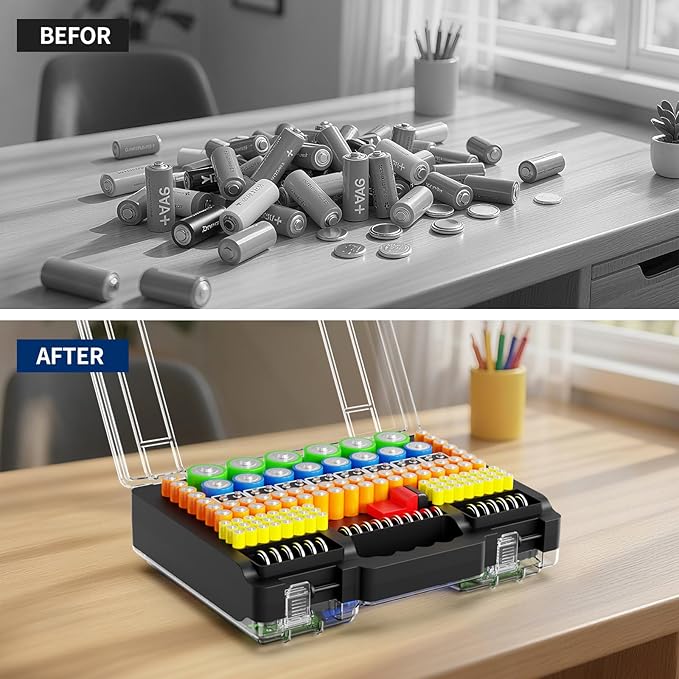 Battery Organizer Storage Holder Box Case - Image 5
