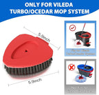 2 Pack Upgraded Spin Mop Replacement Scrub Brush Heads Compatible - Image 2