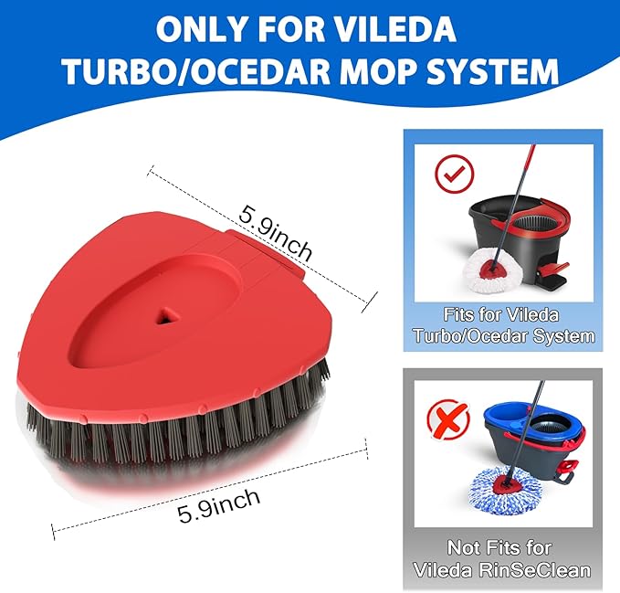 Upgraded Spin Mop Replacement Scrub Brush Heads Compatible - Image 2