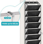 AOODA 10 Tier Clear Over the Door Shoe Organizer Storage, Deep Pockets Large - Image 6