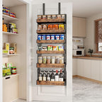 6-Tier Over The Door Pantry Organizer, Heavy-Duty Metal Wall Mount or Hanging - Image 4