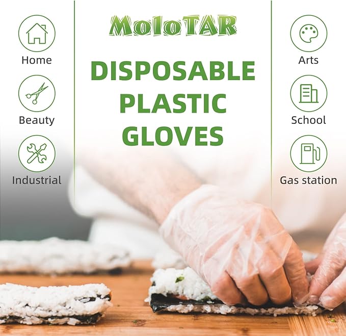 500 Pieces Plastic Disposable Gloves, Disposable Gloves - Image 6