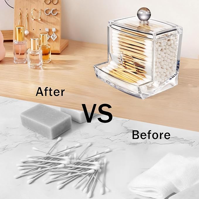 SheeChung 10Oz Acrylic Qtip Holder Dispenser - Image 5