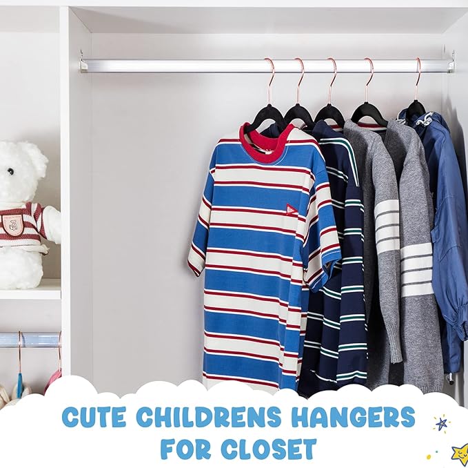 House Day Velvet Kids Hangers 60 Pack, Premium Children Hangers - Image 4