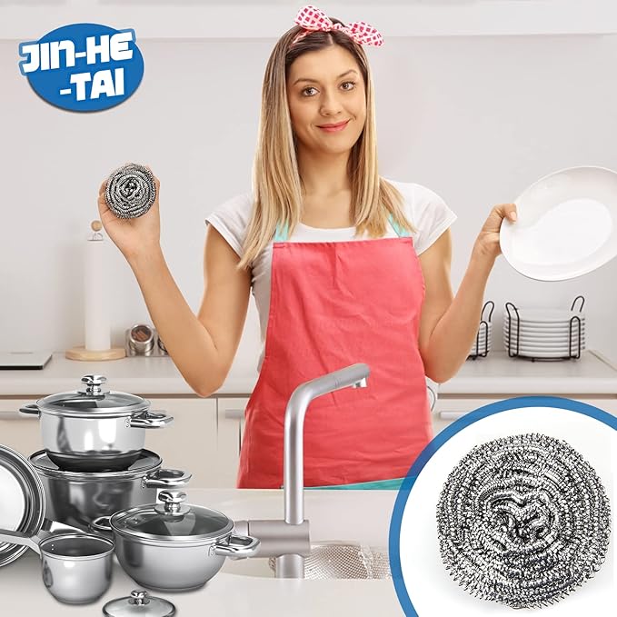 18 Pack Stainless Steel Scrubber, Steel Wool Srubber - Image 7