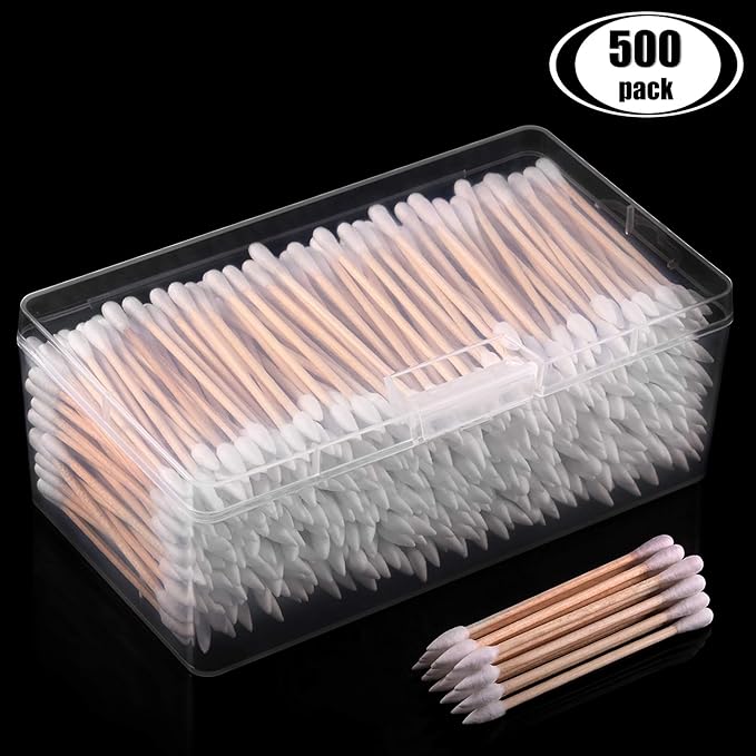 Norme 500 Pcs 3 Inch Gun Cleaning Swabs Long Cotton Swabs in Storage Box Long - Image 2