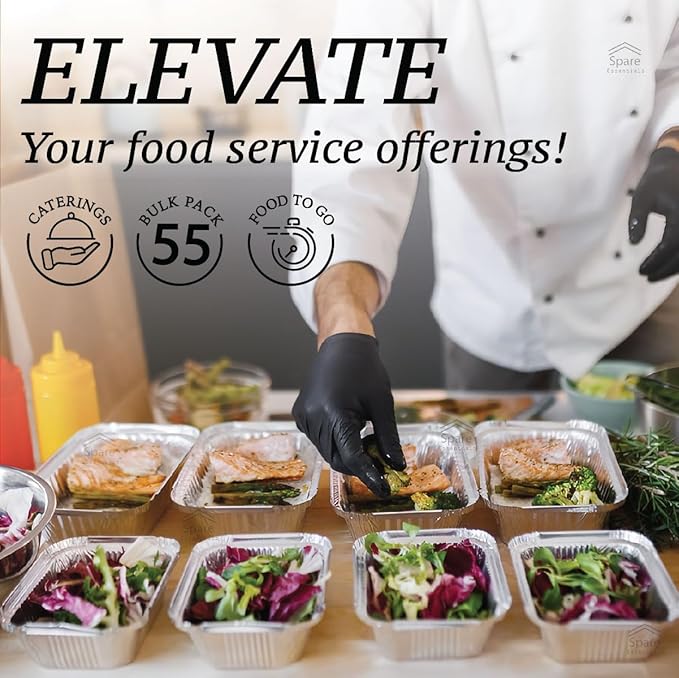 1 Lb Aluminum Pans with Lids, Disposable Baking Foil Containers, Takeout Food - Image 4