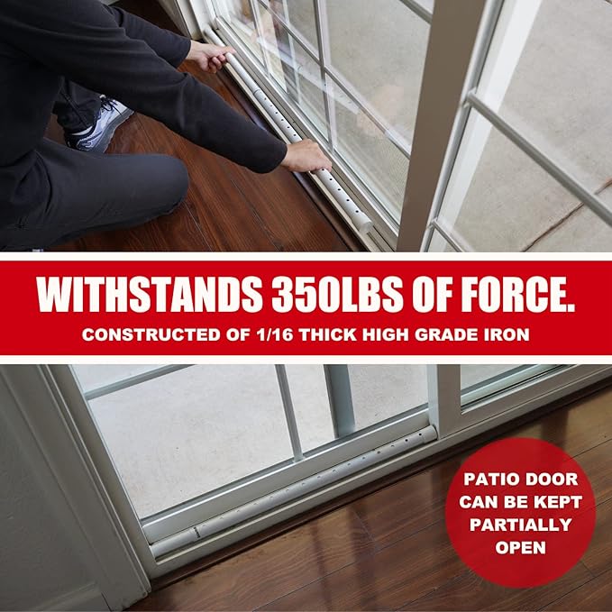 SECURITYMAN 3-in-1 Door Security Bar & Sliding Patio Door Security Bar via - Image 5