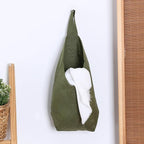 100% Linen Hanging Storage Bags Baskets 2 Pcs, Small Wall Storage Bag - Image 4