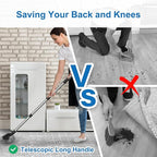 ITTAR Floor Scrub Brush with 55" Long Handle, Stainsless Steel Pole Heavy-Duty - Image 6
