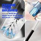 Holikme 6 Pack Bottle Brush Set, 3 Straw Brushes, 3-in-1 Bottle Cleaning Brush - Image 5