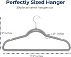 SereneLife 30 Pack Velvet Hangers – Non-Slip Clothes Hangers - Image 2