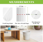 2 Gallon 80 Counts Strong Trash Bags Garbage Bags by Teivio, Bathroom Trash Can - Image 2