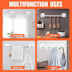 Adhesive Curtain Rods No Drilling Holder, No Drill Curtain Rod Brackets - Image 6